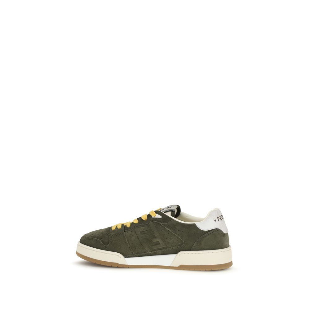 Fendi Bicolor Calf Leather Low Top Sneakers