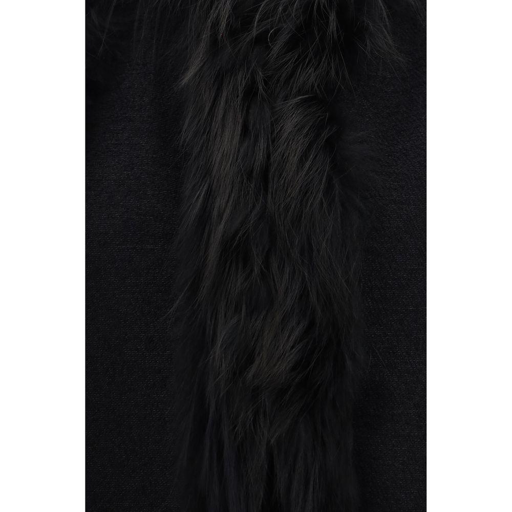 Fendi Black Wool Sleeveless Jacket