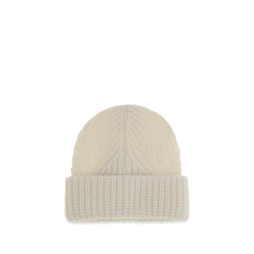 Moncler Beige Wool Beanie