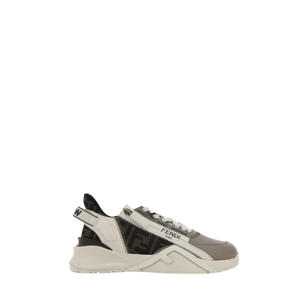 Fendi Brown Calf Leather Athletic Sneakers