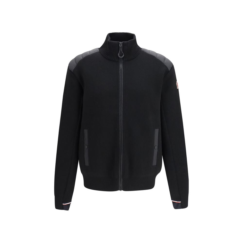 Moncler Grenoble Black Wool Cardigan