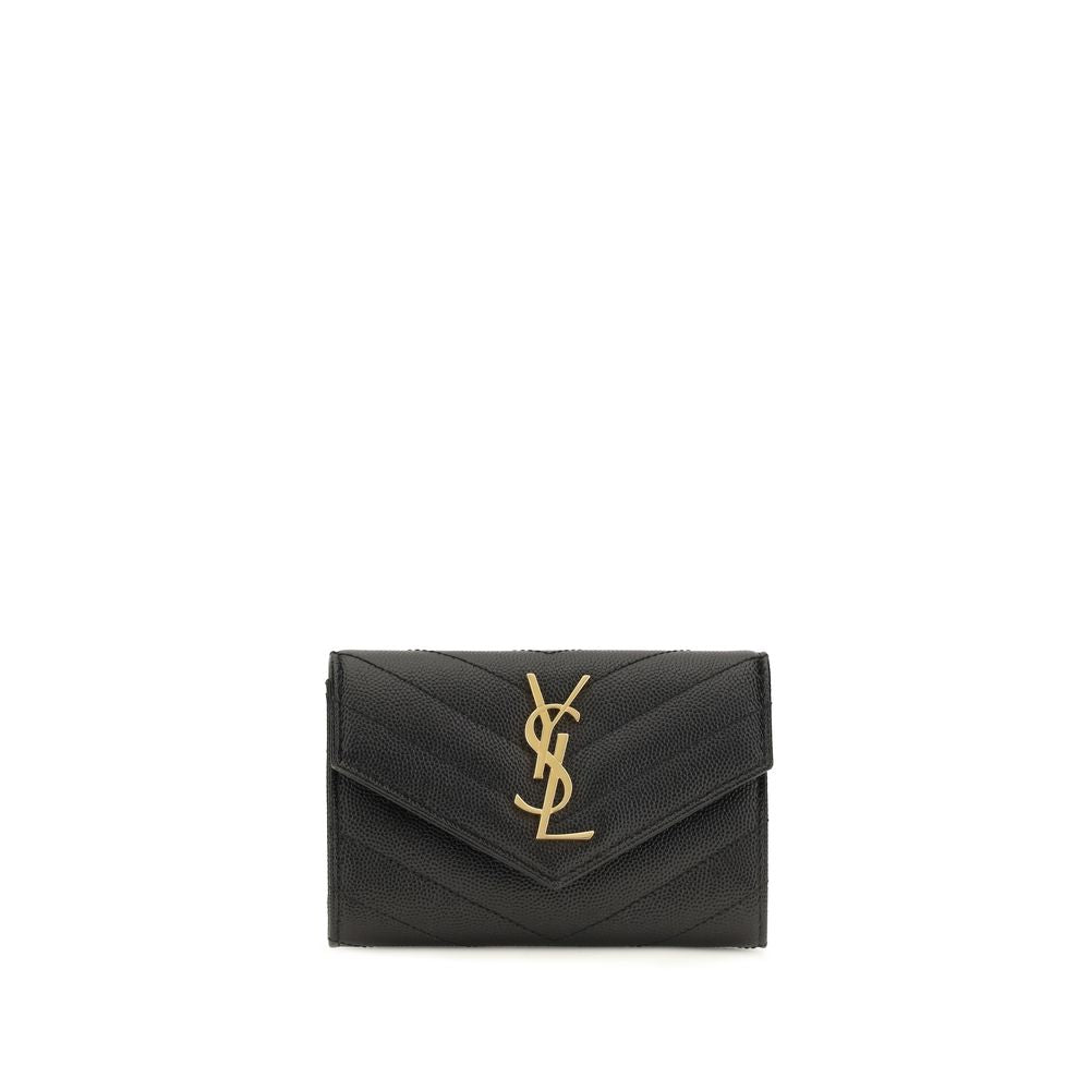 Saint Laurent Black Calf Leather Wallet