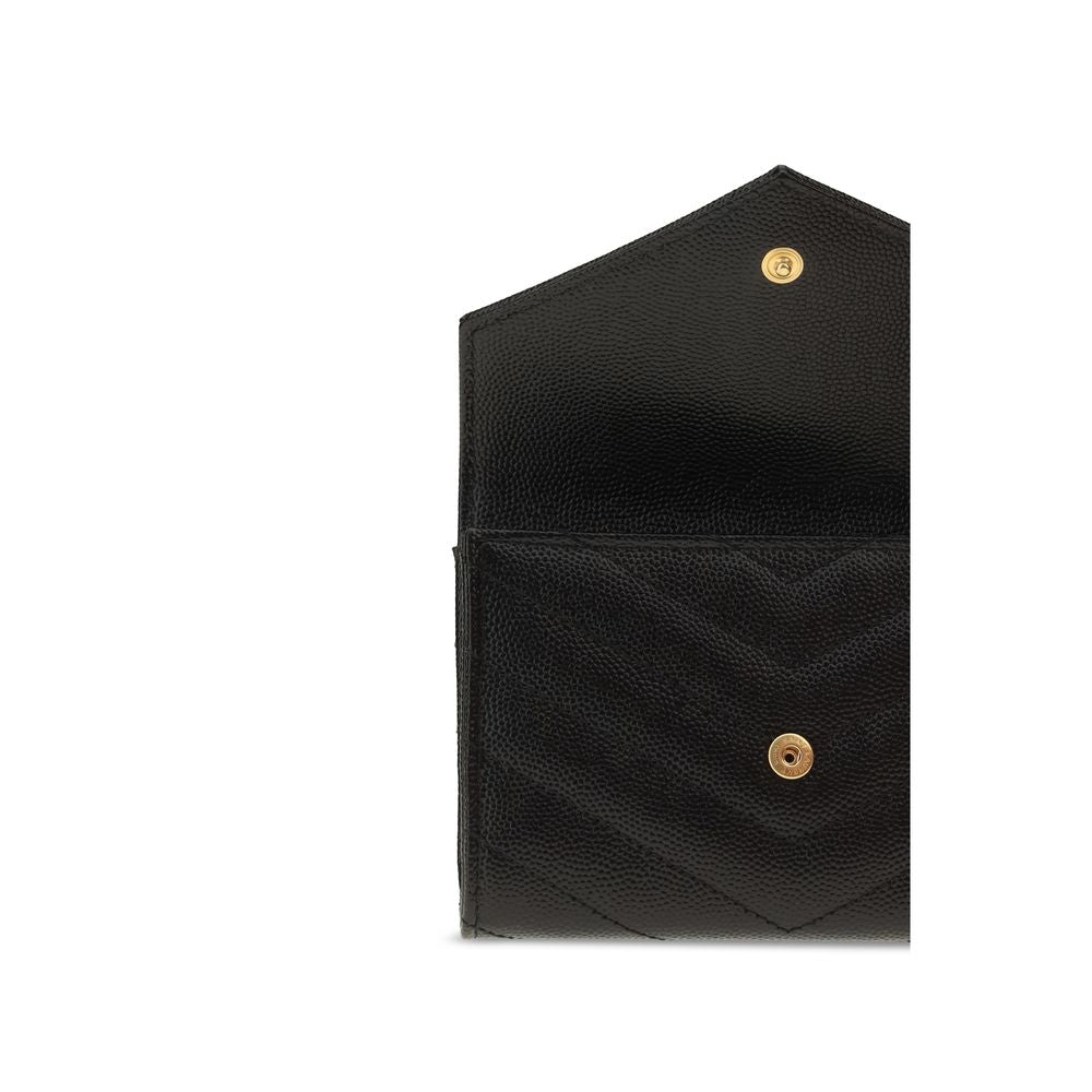 Saint Laurent Black Calf Leather Wallet