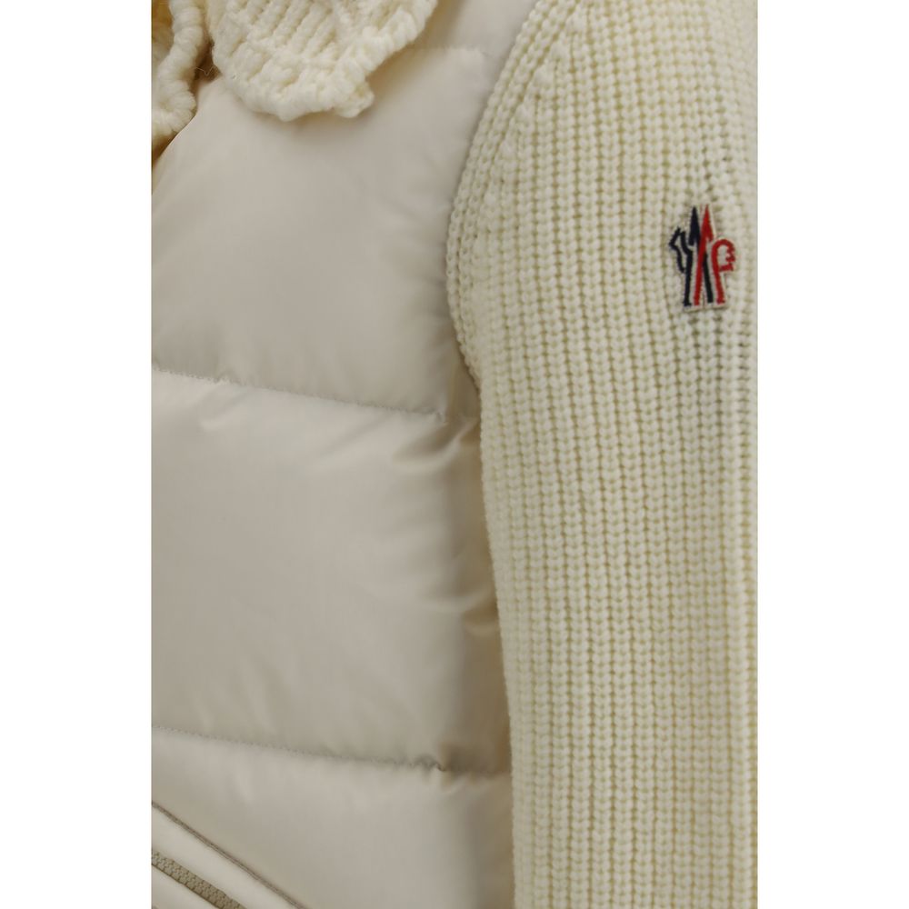 Moncler Grenoble Beige Wool Cardigan