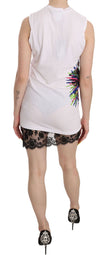 White Printed Crew Neck Sleeveless Bodycon Mini DressDSQUARED2 Gorgeous brand new with tags, 100% Authentic DSQUARED2 Dress. Model: Crew Neck Sleeveless Tunic Dress Color: White Printed Made in Italy Logo details Very high quality and craftsmanshipWhite P