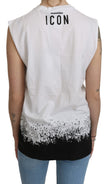 White Sleeveless T-shirt Tank Cotton TopDSQUARED2 Gorgeous brand new with tags, 100% Authentic DSQUARED2 Tops. Color: White and black Model: Sleeveless Crew Neck Tops Logo details Material: 100% CottonWhite Sleeveless T-shirt Tank Cotton Top${tagsDsquared