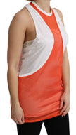 Orange White Crewneck Sleeveless Tank T-shirt Dress TopDSQUARED2 Gorgeous brand new with tags, 100% Authentic DSquared2 Top. Model: Crewneck Sleeveless Tank Material: 100% Cotton Color: Orange and White Logo details Made in ItalyOrange White Crewneck Slee