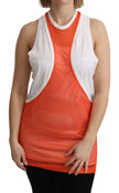 Orange White Crewneck Sleeveless Tank T-shirt Dress TopDSQUARED2 Gorgeous brand new with tags, 100% Authentic DSquared2 Top. Model: Crewneck Sleeveless Tank Material: 100% Cotton Color: Orange and White Logo details Made in ItalyOrange White Crewneck Slee