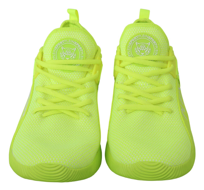 Green CARTER Logo Hi-Top Sneakers ShoesPLEIN SPORT Gorgeous new with tags, 100% Authentic Plein Sport Mens shoes. Model: Casual running sneakers Color: Light green Material: Polyester Sole: Rubber Logo details Made in Italy Very exclusive and high craftsm