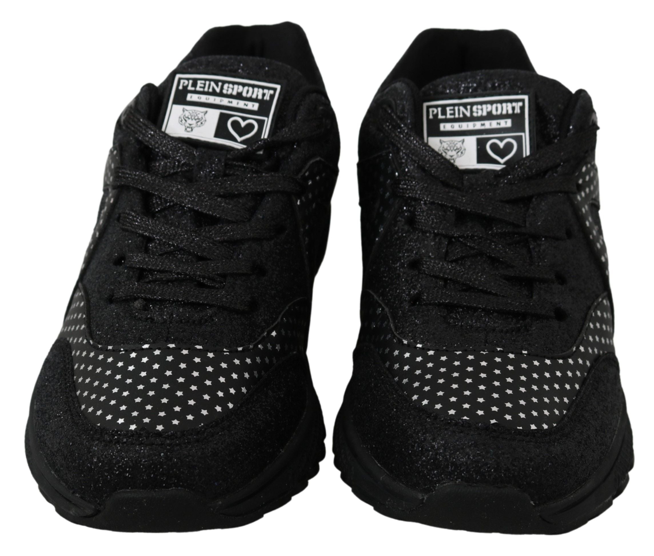 Schwarze Leder-Sneaker „Jasmines“ mit Logo-Detail
