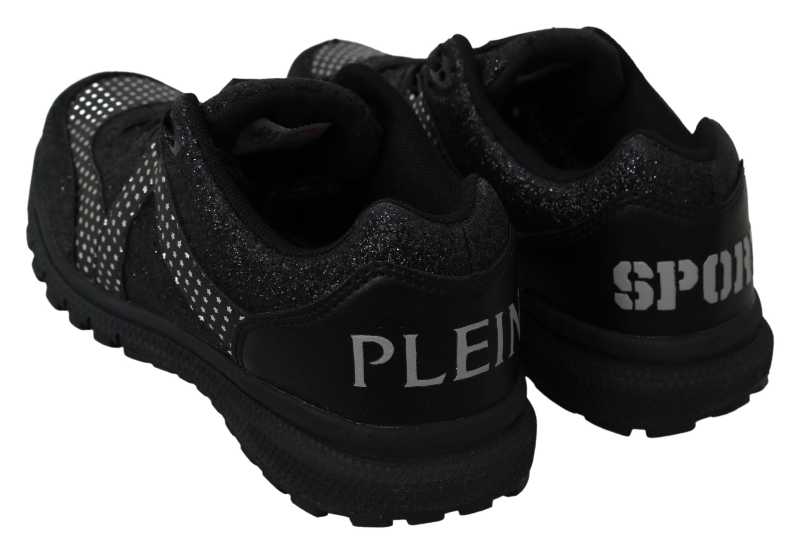 Schwarze Leder-Sneaker „Jasmines“ mit Logo-Detail