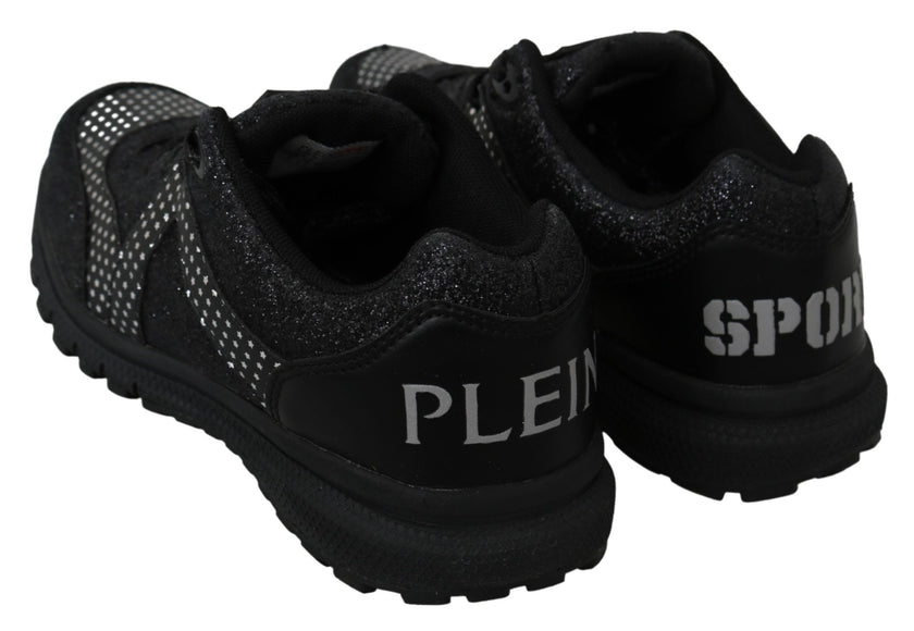 Black Running Jasmines Sneakers ShoesPLEIN SPORT Gorgeous brand new with tags, 100% Authentic PLEIN SPORT Shoes. Model: Jasmines Sneakers Color: Black Material: Leather Sole: Rubber Logo detailsBlack Running Jasmines Sneakers Shoes${tagsPhilipp PleinAulae