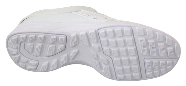 White Polyester Casual Sneakers ShoesPLEIN SPORT Gorgeous brand new with tags, 100% Authentic PLEIN SPORT Shoes. Model: Beth Sneakers Color: White Material: Polyester Sole: Rubber Logo detailsWhite Polyester Casual Sneakers Shoes${tagsPhilipp PleinAulae W