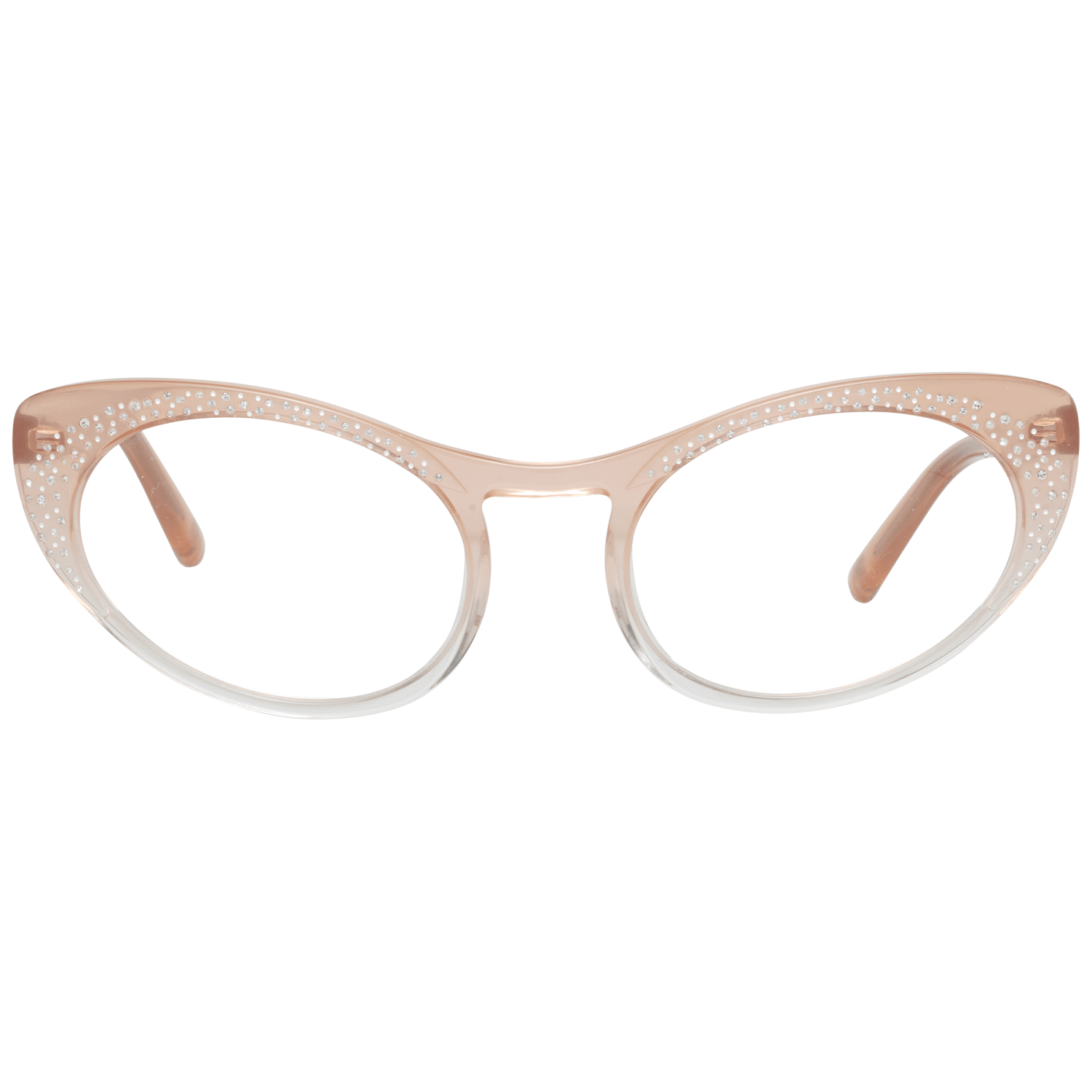 Roséfarbene Vollrand-Damenbrille aus Kunststoff mit Federgelenk