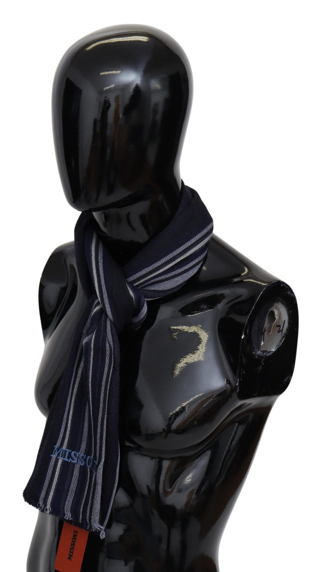 Multicolor Wool Striped Unisex Wrap Fringes ShawlMISSONI Gorgeous brand new with tags, 100% Authentic Missoni wool scarf with striped pattern design and brand logo embroidery. Material: 95% Wool 5% Silk Color: Multicolor Gender: Unisex Fringes Logo detail