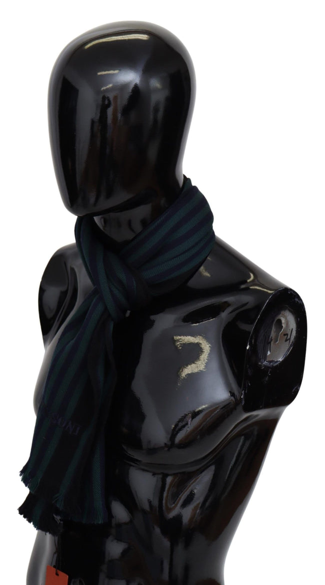 Multicolor Striped Wool Unisex Neck Wrap ShawlMISSONI Gorgeous brand new with tags, 100% Authentic Missoni wool scarf with stripes pattern design and brand logo embroidery. Material: 100% Wool Color: Multicolor Gender: Unisex Fringes Logo details Made in