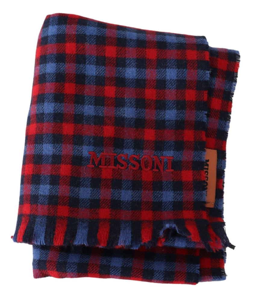 Multicolor Check Wool Unisex Neck Wrap ShawlMISSONI Gorgeous brand new with tags, 100% Authentic Missoni wool scarf with check pattern design and brand logo embroidery. Material: 100% Wool Color: Multicolor Gender: Unisex Fringes Logo details Made in Ital