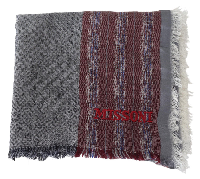 Multicolor Wool Striped Unisex Neck Wrap Shawl ScarfMISSONI Gorgeous brand new with tags, 100% Authentic Missoni wool scarf with stripes pattern design and brand logo embroidery. Material: 100% Wool Color: Multicolor Gender: Unisex Logo details Made in It