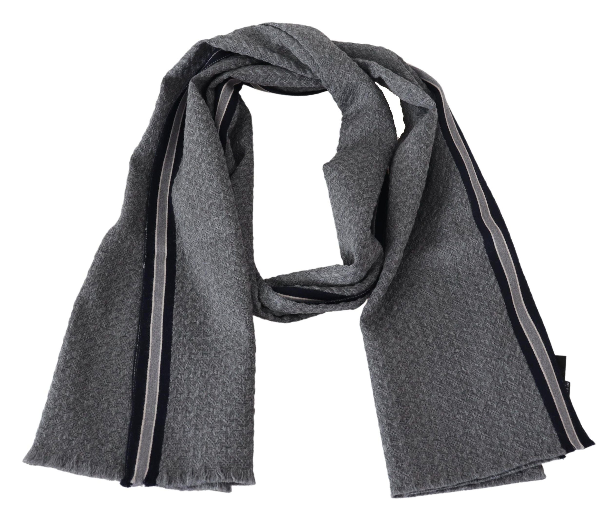 Gray Stripes Pattern 100% Wool Unisex Neck Wrap ScarfMISSONI Gorgeous brand new with tags, 100% Authentic Missoni wool scarf with stripes pattern design and brand logo embroidery. Material: 100% Wool Color: Gray Gender: Unisex Fringes Logo details Made in