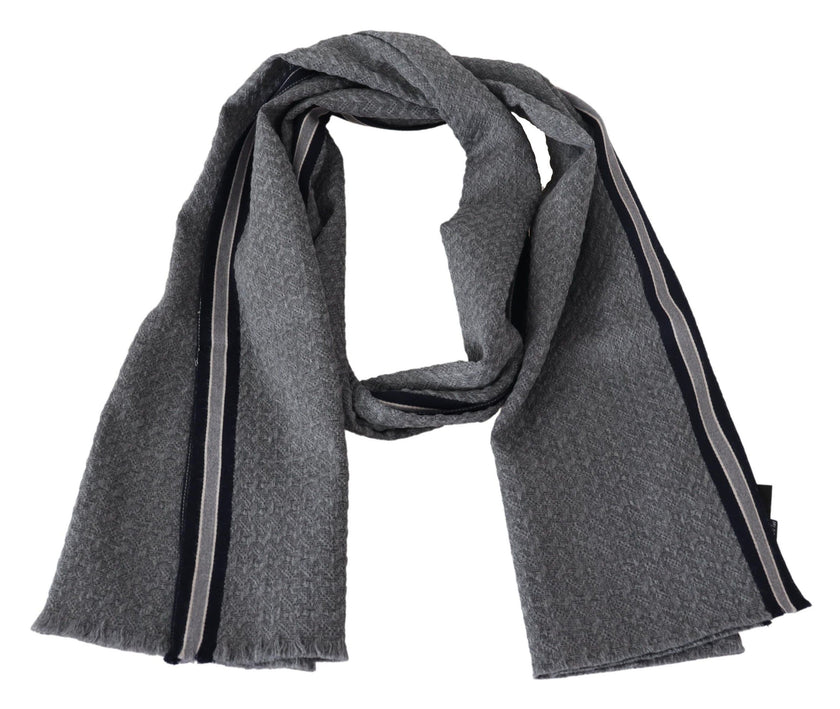 Gray Stripes Pattern 100% Wool Unisex Neck Wrap ScarfMISSONI Gorgeous brand new with tags, 100% Authentic Missoni wool scarf with stripes pattern design and brand logo embroidery. Material: 100% Wool Color: Gray Gender: Unisex Fringes Logo details Made in