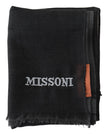 Black Wool Unisex Neck Wrap Shawl Fringes Logo ScarfMISSONI Gorgeous brand new with tags, 100% Authentic Missoni wool scarf with brand logo embroidery. Material: 100% Wool Color: Black Gender: Unisex Fringes Logo details Made in Italy SIZE: 160cm x 30cmBl