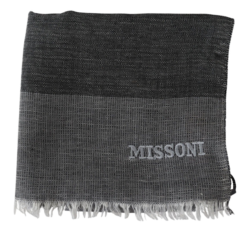 Gray Striped Wool Unisex Neck Wrap Fringes ScarfMISSONI Gorgeous brand new with tags, 100% Authentic Missoni wool scarf with stripes pattern and brand logo embroidery. Material: 100% Wool Color: Gray Gender: Unisex Fringes Logo details Made in Italy SIZE: