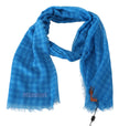 Blue Checkered Cashmere Unisex Wrap Fringes ScarfMISSONI Gorgeous brand new with tags, 100% Authentic Missoni cashmere scarf with checkered pattern design and brand logo embroidery. Material: 100% Cashmere Color: Blue Gender: Unisex Fringes Logo details M