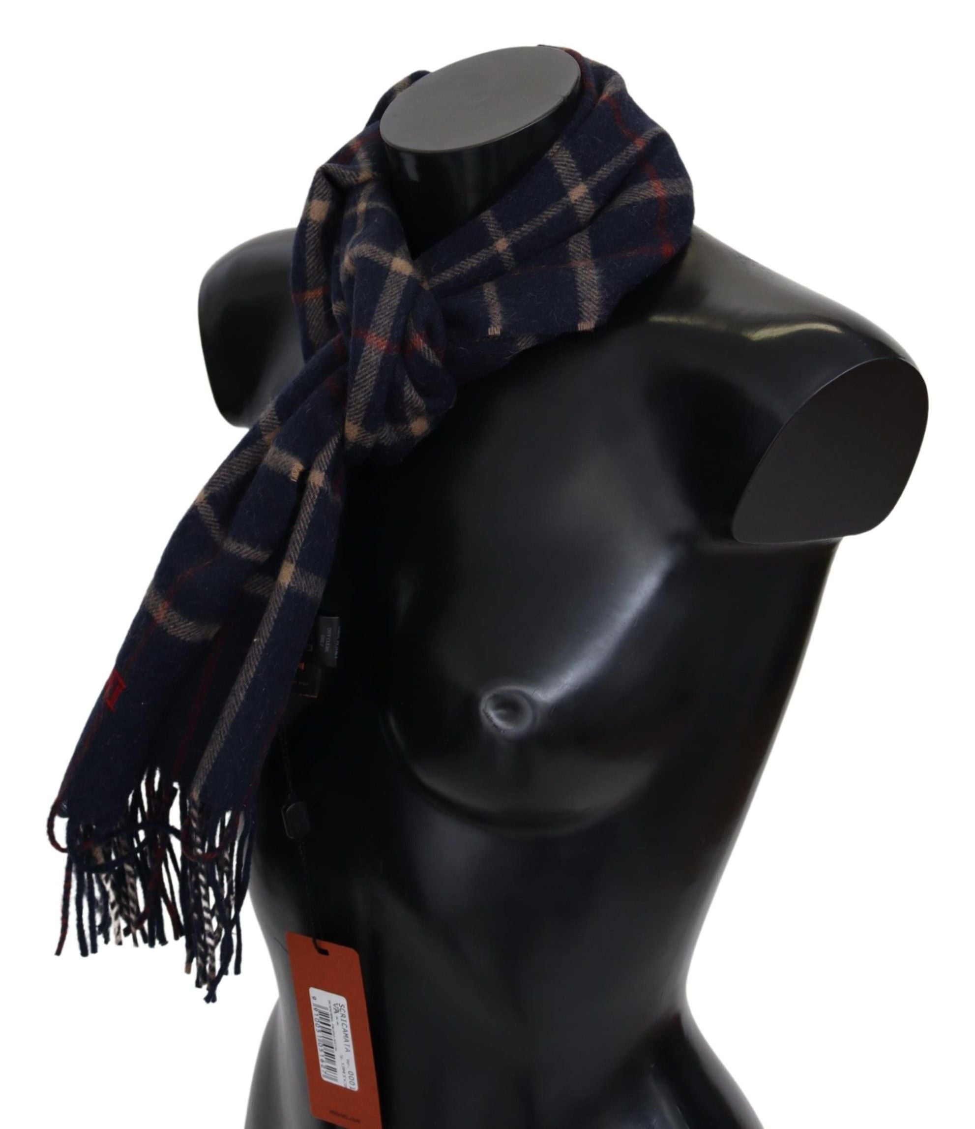 Black Checkered Unisex Neck Wrap Fringes ScarfMISSONI Gorgeous brand new with tags, 100% Authentic Missoni camel hair scarf with check pattern and brand logo embroidery. Material: 100% Camel Hair Color: Black Gender: Unisex Fringes Logo details Made in It