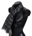 Gray Striped Wool Unisex Neck Wrap Fringes ScarfMISSONI Gorgeous brand new with tags, 100% Authentic Missoni wool scarf with stripes pattern and brand logo embroidery. Material: 100% Wool Color: Gray Gender: Unisex Fringes Logo details Made in Italy SIZE: