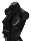 Black 100% Wool Unisex Neck Wrap ScarfMISSONI Gorgeous brand new with tags, 100% Authentic Missoni wool scarf with brand logo embroidery. Material: 100% Wool Color: Black Gender: Unisex Fringes Logo details Made in Italy SIZE: 170cm x 30cmBlack 100% Wool