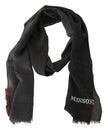 Black 100% Wool Unisex Neck Wrap ScarfMISSONI Gorgeous brand new with tags, 100% Authentic Missoni wool scarf with brand logo embroidery. Material: 100% Wool Color: Black Gender: Unisex Fringes Logo details Made in Italy SIZE: 170cm x 30cmBlack 100% Wool