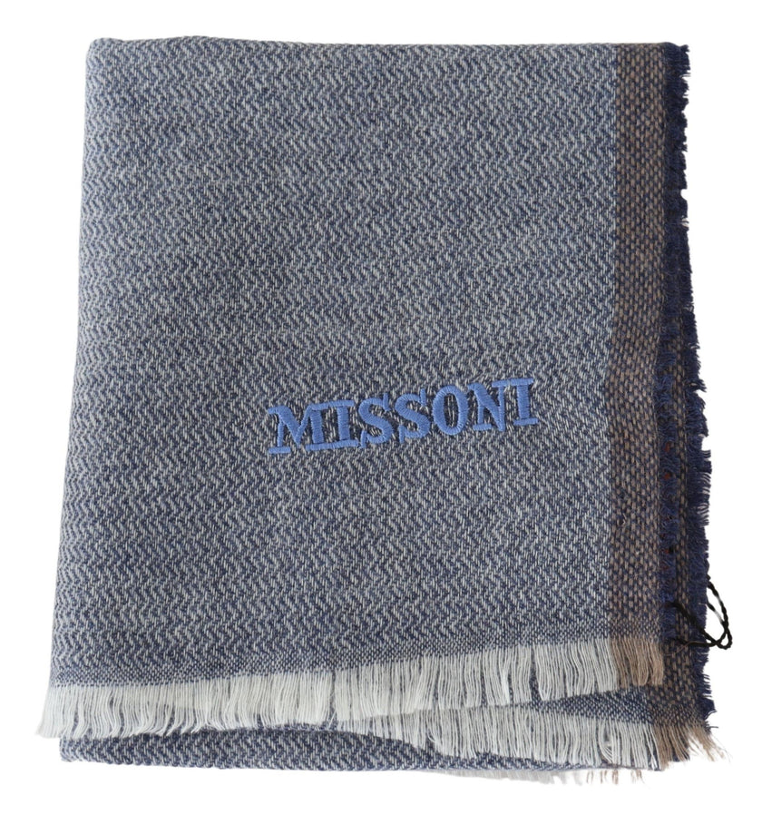Gray Striped Wool Unisex Neck Wrap Fringes ScarfMISSONI Gorgeous brand new with tags, 100% Authentic Missoni wool scarf with stripes pattern and brand logo embroidery. Material: 100% Wool Color: Gray Gender: Unisex Fringes Logo details Made in Italy SIZE: