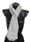 Gray Wool Knit Unisex Neck Wrap ScarfMISSONI Gorgeous brand new with tags, 100% Authentic Missoni wool scarf with solid pattern and brand logo embroidery. Material: 100% Wool Color: Gray Gender: Unisex Fringes Logo details Made in Italy SIZE: 180cm x 60cm