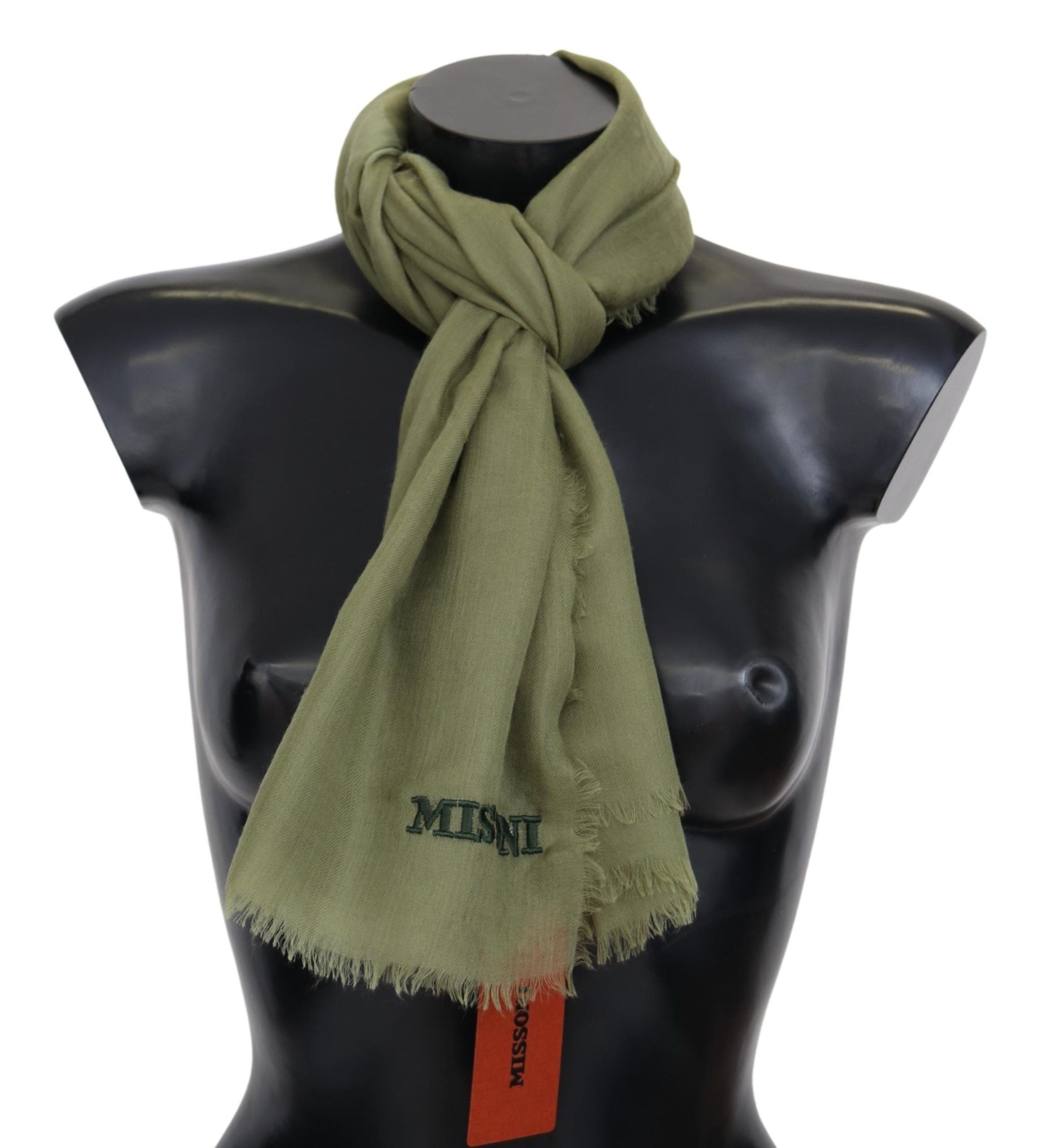 Green Cashmere Unisex Neck Wrap ScarfMISSONI Gorgeous brand new with tags, 100% Authentic Missoni cashmere scarf with brand logo embroidery. Material: 100% Cashmere Color: Green Gender: Unisex Fringes Logo details Made in Italy SIZE: 140cm x 70cmGreen Cas