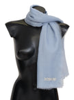 Light Blue Cashmere Unisex Neck Wrap ScarfMISSONI Gorgeous brand new with tags, 100% Authentic Missoni cashmere scarf with brand logo embroidery. Material: 100% Cashmere Color: Light Blue Gender: Unisex Fringes Logo details Made in Italy SIZE: 138cm x 138