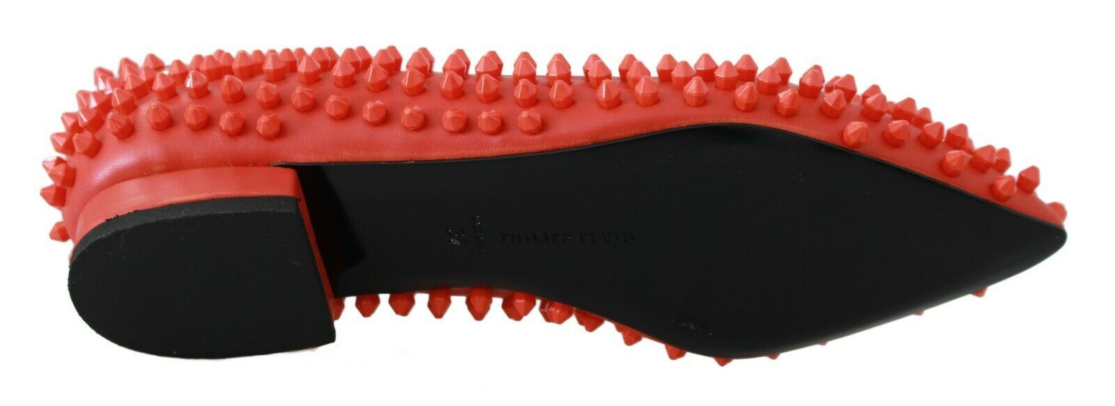 Orange Leather Ballerina WHAT I DO Flats ShoesPHILLIP PLEIN Gorgeous brand new with tags, 100% Authentic PHILLIP PLEIN Shoes. Model: Pointed flats ballerina hsoes Material: 100% Leather Color: Orange Leather sole Logo details Very exclusive high craftsman