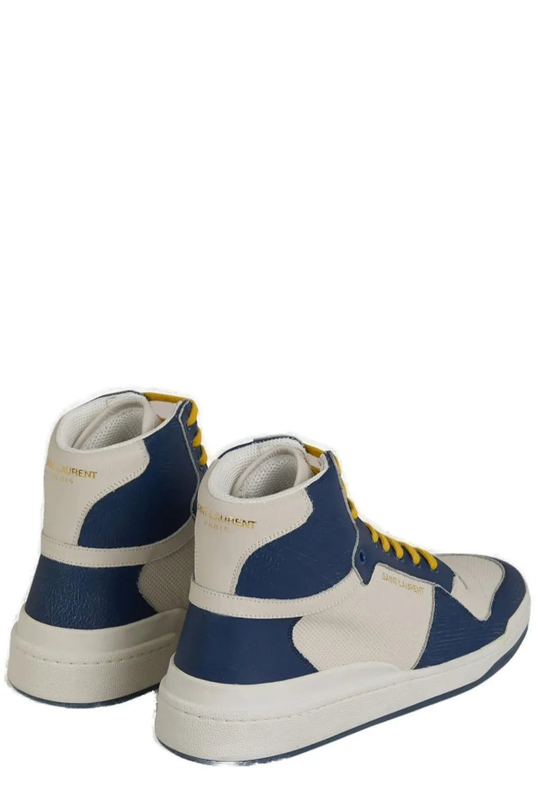 Blaue mittelhohe Sneakers aus Leder von Saint Laurent