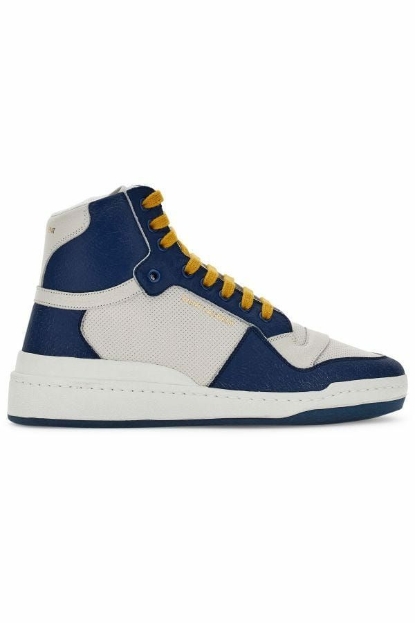 Blaue mittelhohe Sneakers aus Leder von Saint Laurent