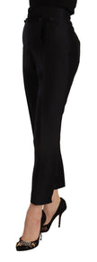 Black Wool High Waist Skinny Women PantsDSQUARED2 Gorgeous brand new with tags, 100% Authentic DSQUARED2 high waist skinny trousers. Fitting: Regular fit Colour: Black Material: 83% Wool 17% Silk Logo detailsBlack Wool High Waist Skinny Women Pants${tagsD