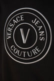 Stunning Hooded Black Cotton SweatshirtExude effortless style with this absolutely stunning hooded sweatshirt from Versace Jeans. Crafted from premium 100% cotton, it features a comfortable feel and a chic black hue that guarantees a versatile addition to