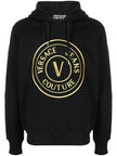 Chic Black Hooded SweatshirtStep out in style with this absolutely stunning, 100% Authentic Versace Jeans hooded sweatshirt. A versatile piece that exudes casual luxury, perfect for those who appreciate high-fashion and comfort. The sleek black color and