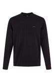 Elegant Black Cotton Round Neck SweatshirtDiscover the epitome of comfort and style with this 100% Authentic, brand new HUGO BOSS round neck sweatshirt. Perfect for a sleek, modern look, this piece is a must-have for the fashion-forward individual. Crafte