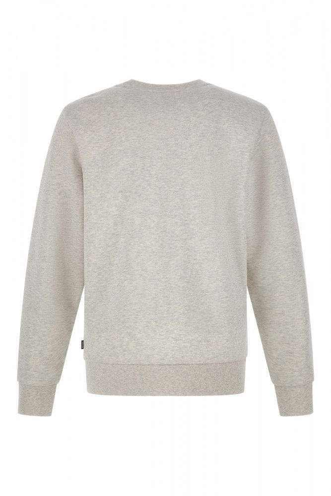 Elegant Grey Round Neck Cotton SweatshirtIndulge in the epitome of casual luxury with this 100% Authentic, brand new round neck sweatshirt by Hugo Boss. Perfect for a refined casual look, this top exudes elegance while offering supreme comfort. Made with