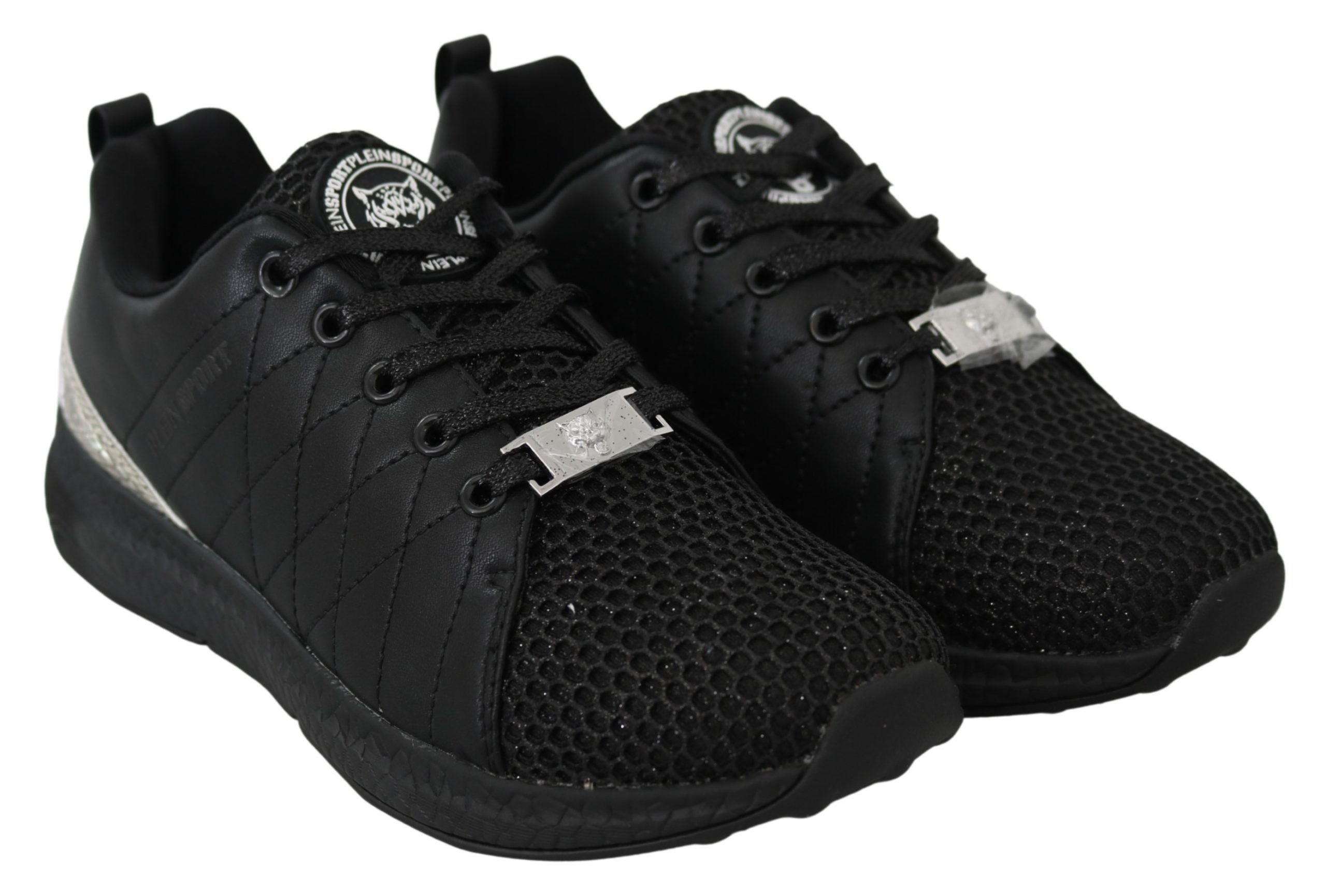 Exquisite Black Runner Gisella Sports SneakersStep into the world of high-end athleticism with these exquisite new-with-tags Plein Sport Women’s Running Sneakers. Elegant yet practical, these black sneakers are perfect for those who value both style and c