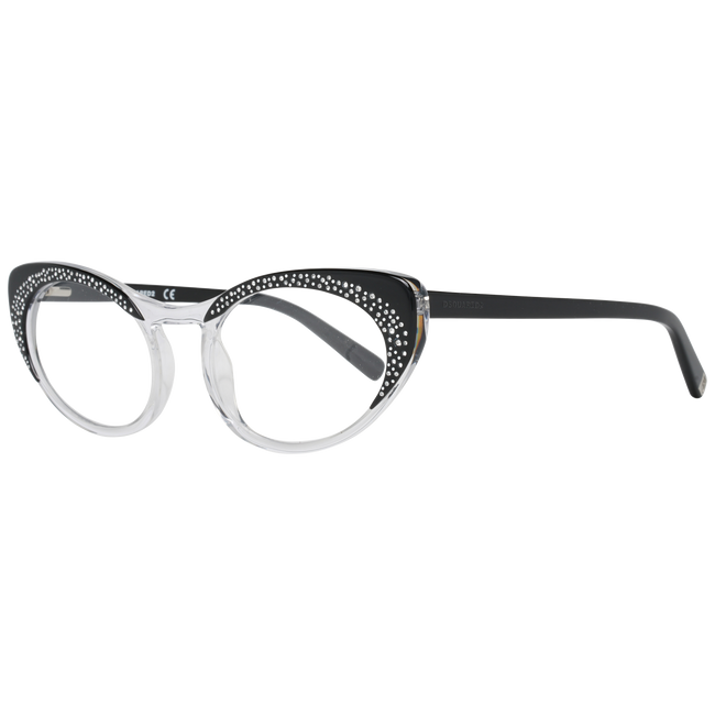 Chic Black Full-Rim Designer EyewearStep into the world of high-fashion with the Dsquared² eyewear collection. Elegantly crafted with a sleek black finish, this pair of women’s glasses exudes sophistication with its full-rim design and durable plastic fra