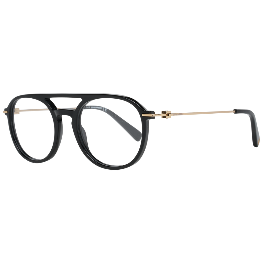 Sleek Black Full-Rim Designer EyewearExude timeless sophistication with these sleek eyeglasses from the renowned fashion house Dsquared². Designed for the fashion-savvy individual, this unisex pair is the perfect accessory to complement any ensemble. Craf