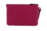 Elegant Pink Leather Pouch ClutchDrape yourself in luxury with this stunning new arrival from Versace. A perfect blend of fashion and functionality, this pouch clutch bag is crafted from the finest calf leather, boasting a rich pink hue that makes a bold