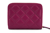 Elegant Purple Quilted Leather WalletDiscover sophistication with our striking Versace Bifold Zip Wallet, a testament to timeless elegance and functionality. This luxurious accessory, complete with original tags, box, and dustbag, is sure to enchant with