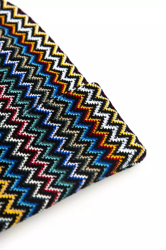 Multicolor Wool Men HatElevate your accessory game with Missoni’s bold creation that captures the essence of high-end fashion and daring style. Flaunt your flair for the eclectic with this wool and marabou hat featuring a riot of multicolor geometric patt