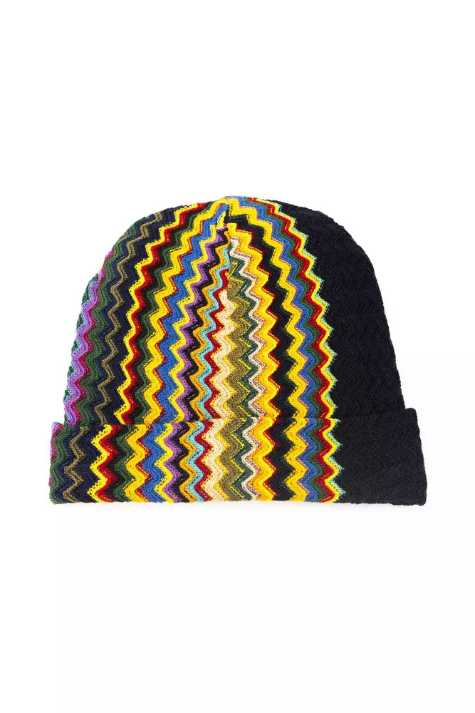 Chapeau homme en laine multicolore